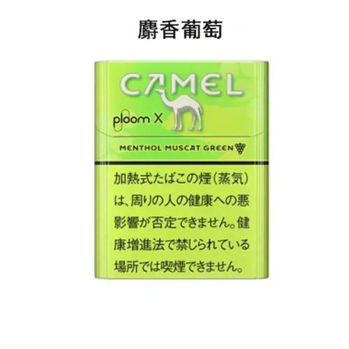 Menthol-Muscat-Gree1-1.webp 【Camel Menthol Muscat Green麝香葡萄】ploom x煙彈 日本加熱菸 駱駝香菸台灣 整條煙(10包)