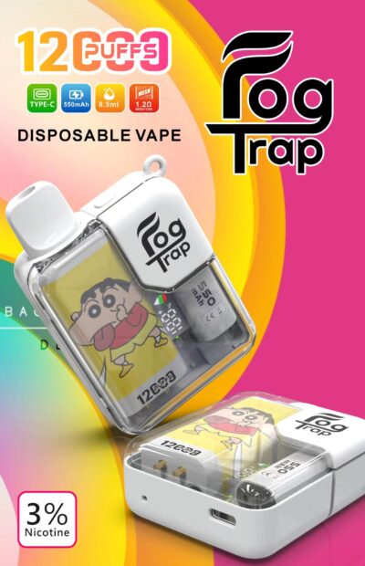 Fog Trap 12000 口卡通電子煙｜拉布布/小新款 超大電量 不燙口